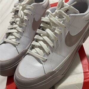 Nike White and Tan Men's Sneakers